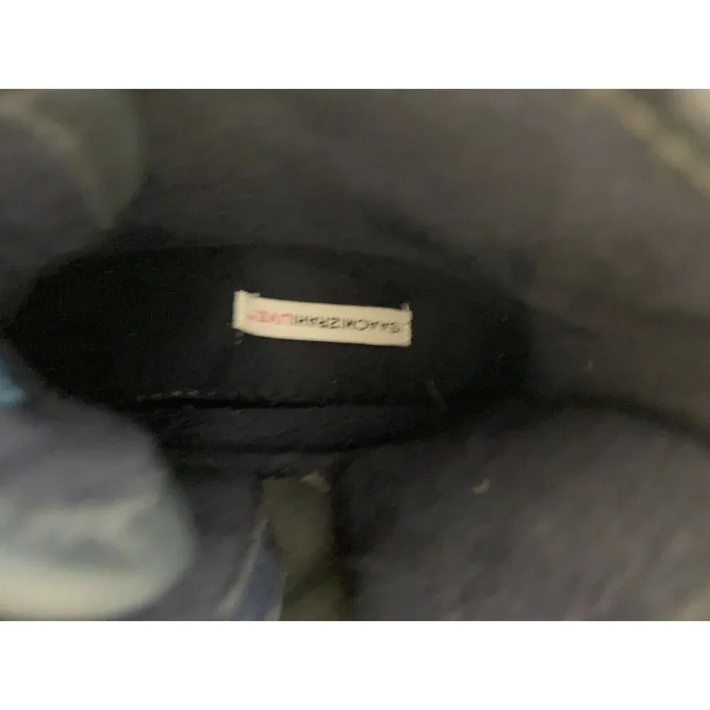 Isaac Mizrahi Live! Plaid Waterproof Boots Zip Navy - 6 M‎